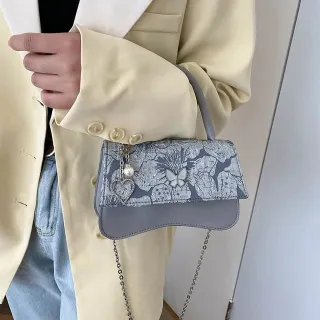 Butterfly Heart Shoulder Bag With Chain